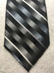 CLASS CLUB BOYS TIE BLUE GRAY BLACK 3.25 X 52 - Picture 1 of 4