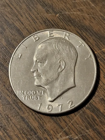 1972-D Eisenhower Ike Dollar - Large Coin - Very Good Circulated Cover