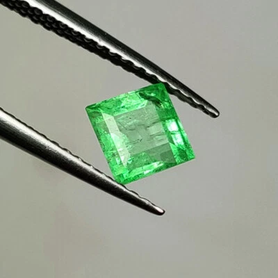 0.76 CT - Natural Zambian Emerald Good Green Square Cut - 5631 - Image 1 of 2