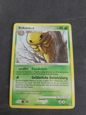 Pokemon Kokuna 66/111 Aufstieg der Rivalen Deutsch Common 2009 TCG Sammelkarte - Bild 1 von 2