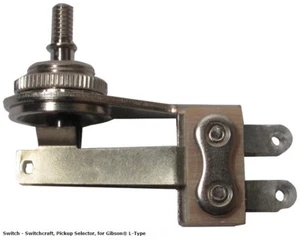 Genuine Switchcraft 3 Way Toggle Switch Angle L Type for USA Gibson SG Guitar - Bild 1 von 1