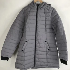 St. John's Bay Packable Lightweight Puffer Jacket WOMENS SIZE XL GRAY NEW $160 - Picture 1 of 10