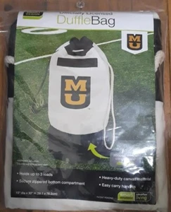 Pro-Mart Industries Heavy Duty Canvas  Duffle Bag Zipper Pocket MU Mizzou  NEW - Picture 1 of 11