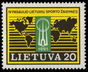 LITHUANIA 396 - World Lithuanian Games "Map" (pb45133) - Picture 1 of 1
