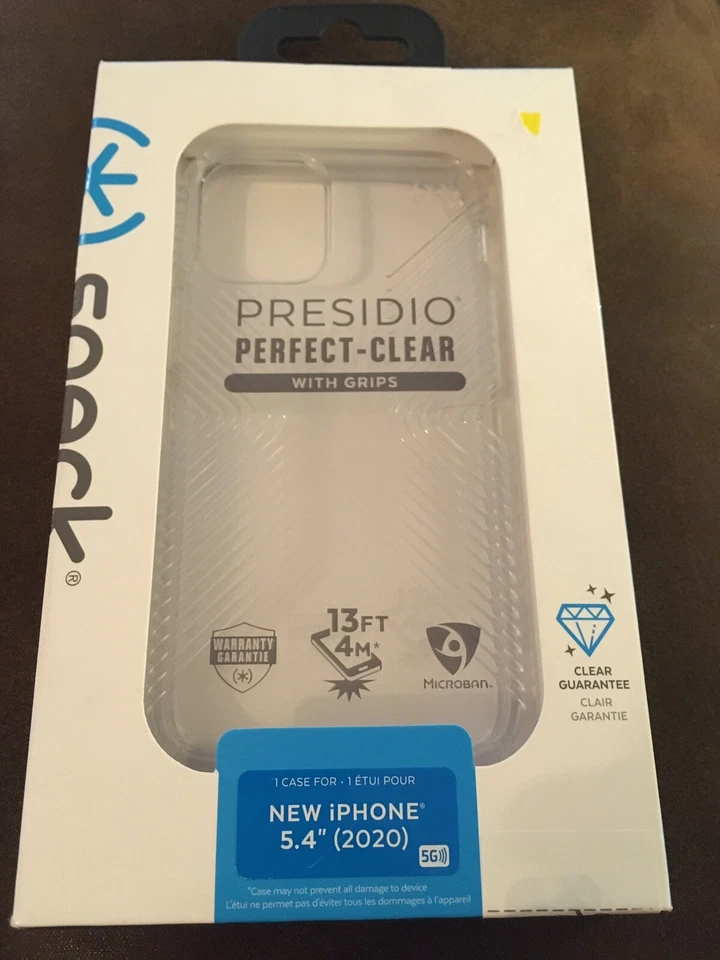 Funda de teléfono Speck Presidio perfecta transparente con empuñaduras para nuevo iPhone 5.4 2020 Foto 1 de 1