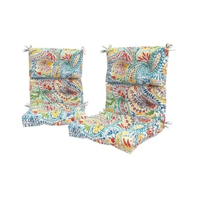 Paquete de 2 cojines para sillas de exterior, asiento profundo, espuma de alta densidad, interior/exterior Foto 1 de 4