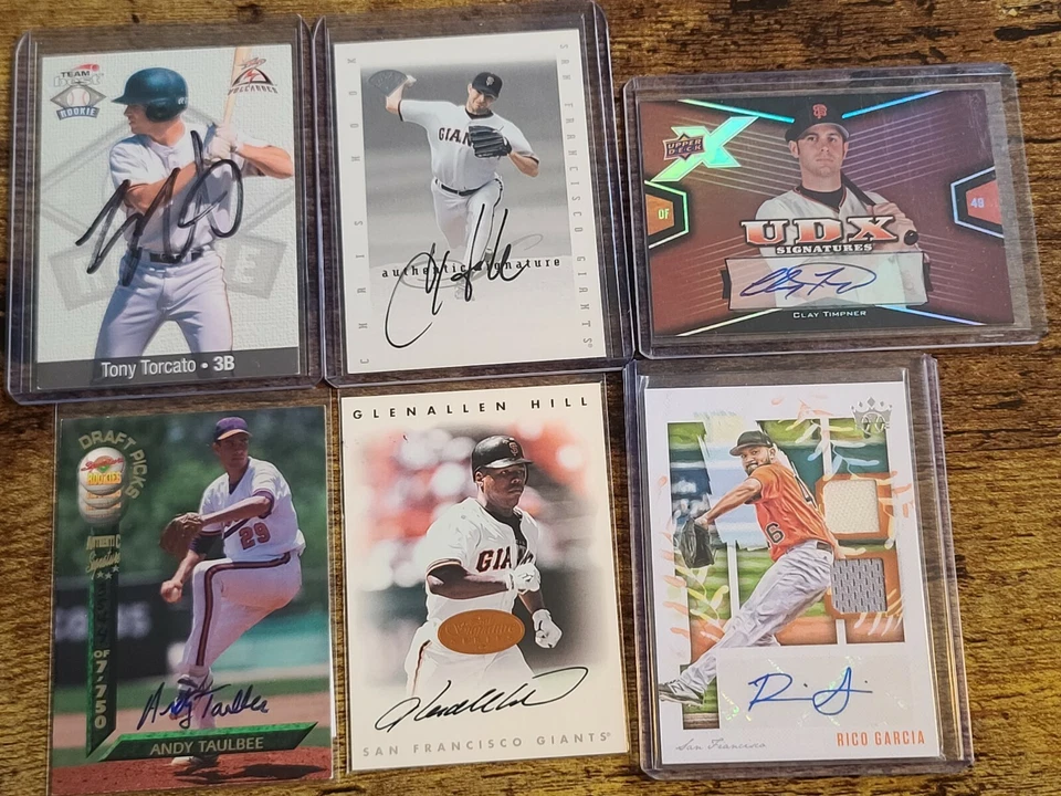 Giants Baseball Players Autos/Jersey/Drafts Trading Card Lot #1 - Image 1 of 4