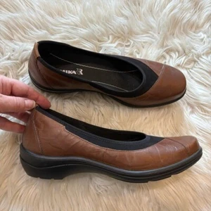 Romika Brown Leather Cassie 21 Slip On Wedge Loafers Women’s US Size 9/9.5 - Picture 1 of 9