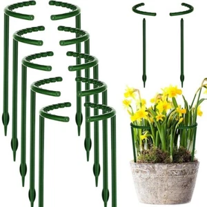 1-16x Half Round Plant Supports Stake Spliceable Plant Support Ring for Garden - Picture 1 of 18