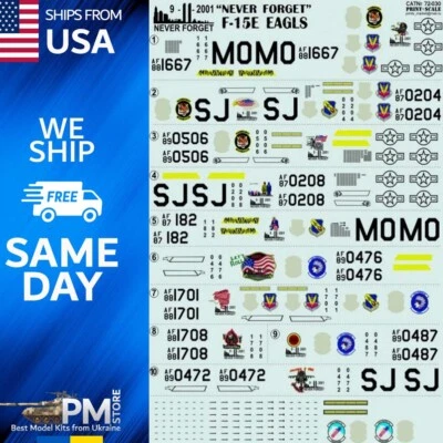 Print Scale 72-030 Decal for F-15e Eagles (Aircraft wet decal) 1/72 - Image 1 of 4