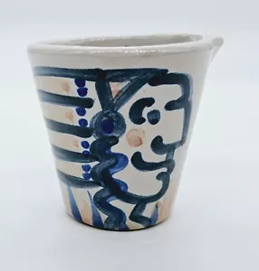 MA Hadley Pottery Native American Firewater Measure Indian Jigger Signed Shot - Picture 1 of 14