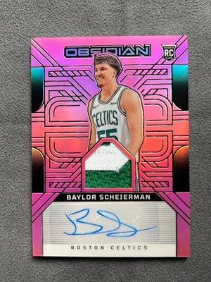 2024-25 Panini Obsidian RJI-BAY BAYLOR SCHEIERMAN RC Jersey Auto Purple Etch /49 - Image 1 of 2
