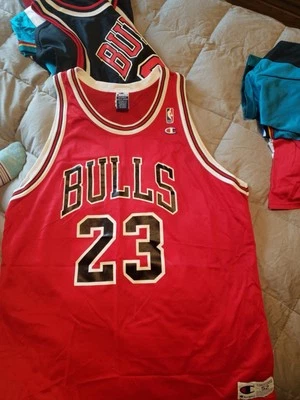 Camiseta deportiva de baloncesto vintage Michael Jordan Champion Chicago Bulls NBA talla 48/XL Foto 1 de 4