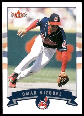 2002 Fleer #255 Omar Vizquel Cleveland Indians NM+ - Image 1 of 2