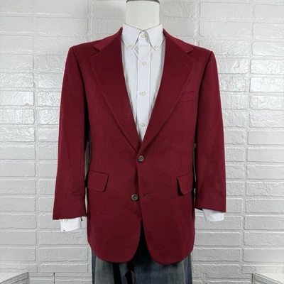 Nordstrom Men’s Red 100% Cashmere Loro Piana Classics Blazer Jacket Size 41 - Image 1 of 4