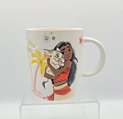 Taza de cerámica Rae Dunn Disney MOANA abrazando Pua de magenta Foto 1 de 4