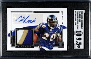 2021 IMPECCABLE ELEGANCE RETIRED AUTO 3 COLOR PATCH /15 ED REED SGC 9.5 POP 1 - Picture 1 of 3