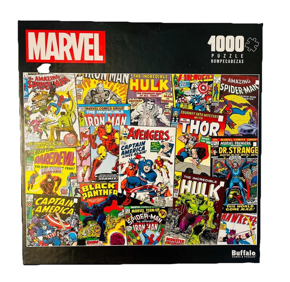 Puzzle Marvel 1000 piezas Hulk, Thor, Spider-Man, Superman, Ironman Foto 1 de 3