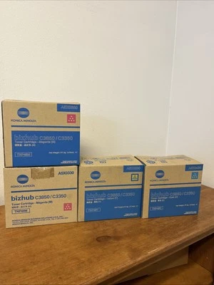 Tóner original Konica Minolta Bizhub C3850/C3350 LOTE DE 4 Y,M,C Foto 1 de 2