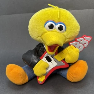 Sesame Street Rock & Roll Big Bird w/Guitar 1999 Plush Tyco Works Vintage - Picture 1 of 9