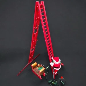 Mr Christmas Stepping Santa Climbing Ladder Lights plays 15 Carols sleigh 2004 - Picture 1 of 10