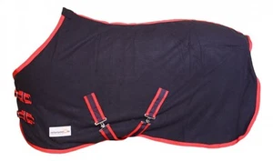 Abschwitzdecke mit Kreuzgurt BASICLINE RL24 nachtblau 55-165cm Fleecedecke navy - Bild 1 von 2