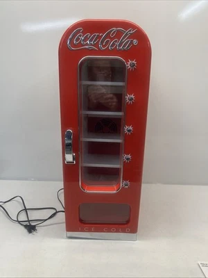 Retro Coca Cola Vending Fridge 10 Can Machine Mini Soda Refrigerator Coke Cooler - Image 1 of 4