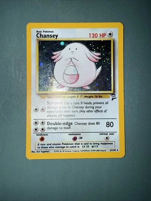 1999 Vintage WOTC Pokemon Cards Chansey 3/130 Base Set 2  Holo Rare - Image 1 of 4