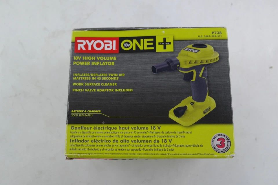 Soplador inflador eléctrico Ryobi P738 18V (solo herramienta) ¡NUEVO!!! Foto 1 de 4