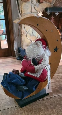 Vtg OLD SANTA MAKER Dee Gann House of Hatten Christmas Santa Crescent Moon 1995 - Image 1 of 4
