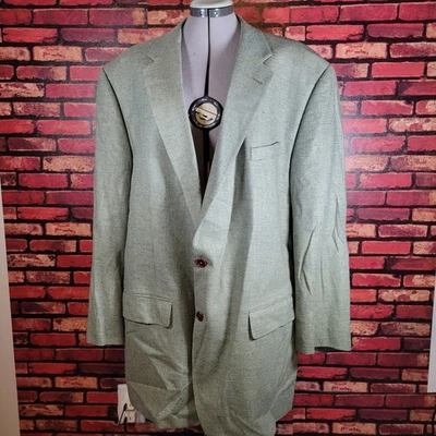 Abrigo deportivo de golf de seda Orvis para hombre 52L verde de un solo pecho forrado con 2 botones Foto 1 de 4