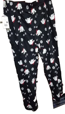 Saddlebred - Nuevo con etiquetas $40 - Pantalones para dormir XL negros oso polar y nieve 100 % algodón para hombre Foto 1 de 4