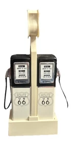 Vintage Route 66 Gas Pump Salt and Pepper Shaker Caddy Lights Up Sign - NO BOX - Picture 1 of 6