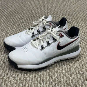 Nike Tiger Woods TW2014 Golf Sneakers White Black Mens 8.5 Original 599416-100 - Picture 1 of 9