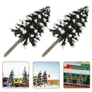 Mini árboles para manualidades modelo de cedro artificial de árbol de Navidad de 5 piezas - Imagen 1 de 12