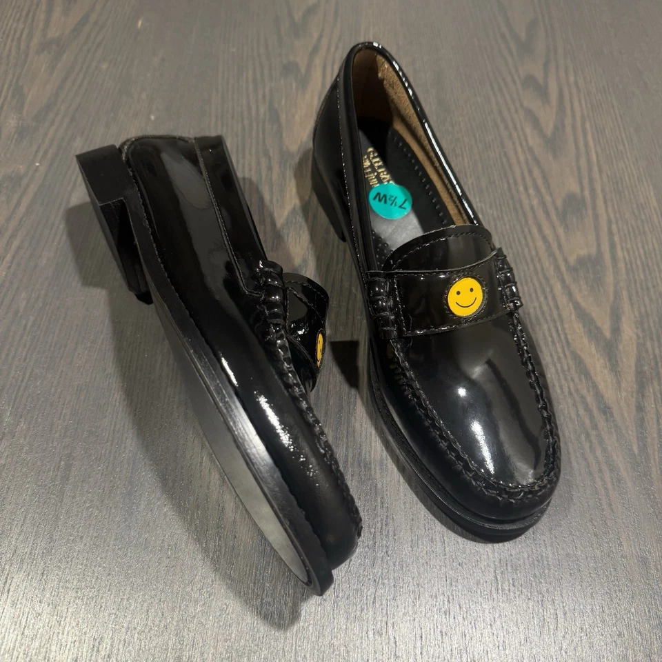 Женские мокасины GH Bass Weejuns Whitney Smiley Penny размер 9/7,5 мл темно-черные туфли - Изображение 1 из 4