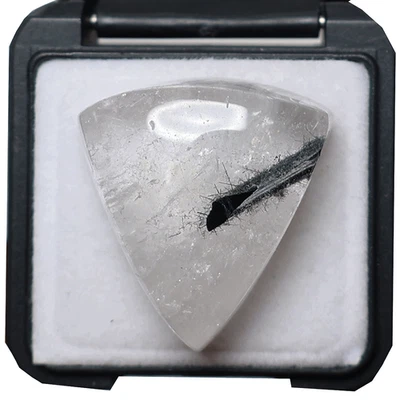 Small Rutiles On Rutile 49 Cts Natural Tourmaline Quartz Rare Cabochon Gemstone - Image 1 of 4