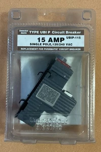 Connecticut Electric UBIP-115, 15 Amp, 1-Pole Circuit Breaker, 120/240 VAC  - Picture 1 of 2