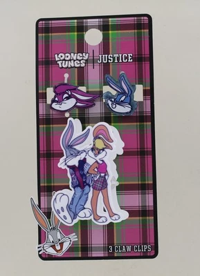 Nuevas pinzas para el cabello y garras Justice Looney Tunes - Bugs & Lola Bunny Foto 1 de 4
