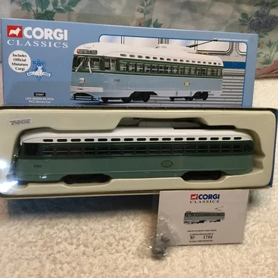 Corgi Classics PCC Street Car LOS ANGELES MTA 1/50 Model # 55007 W/mini corgi - Image 1 of 4