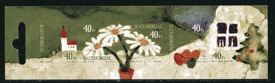 HUNGRÍA 2003, ARTE DE SALUDOS, FOLLETO, Scott 38356 AUTOADHESIVO, MNH Foto 1 de 1