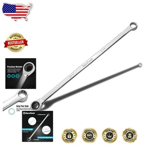 Llave de trinquete extra larga de 13 mm - Mecanismo de 72 dientes para espacios estrechos - Imagen 1 de 9