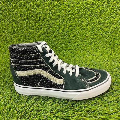 Vans Sk8-Hi старый Skool женщин размер 8,5 зеленый черный белый ходьбы обувь кроссовки - Изображение 1 из 4