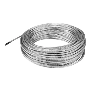 HAUL-MASTER 100 ft. x 1/8 in. Aircraft Grade Galvanized Wire Rope Cable 7X7WSG - Picture 1 of 9