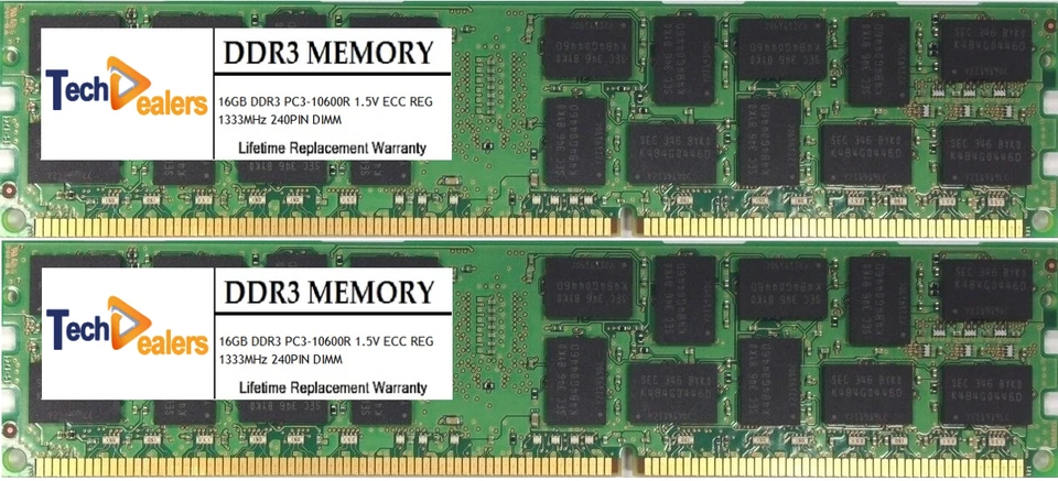 32GB 2X16GB DDR3 1333MHz ECC REG MEMORY FOR 2010 APPLE MAC PRO 5,1 - Image 1 of 3