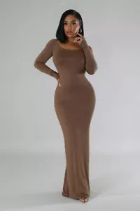 Long Sleeves Stretch Dress - Picture 1 of 3