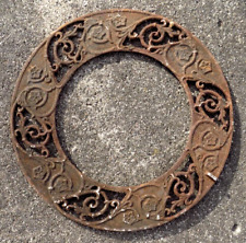 Antique Victorian Round Cast Iron Register Cover Floor Grate