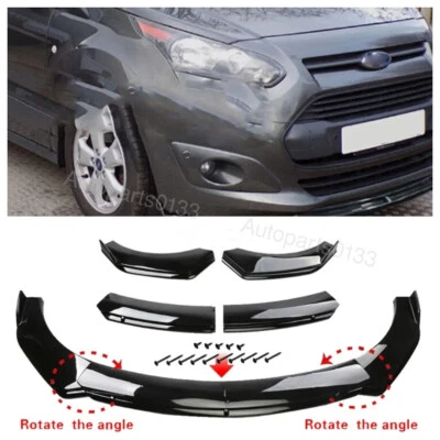 For Ford Transit Connect Gloss Black Front Bumper Lip Splitter Spoiler Body Kits Foto 1 de 4