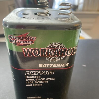 Interstate DRY1403 Heavy Duty Lantern Battery, Spring Top, 6-Volt  exp 03-2012 - Image 1 of 4