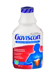 Gaviscon Regular Strength Liquid Soothing Icy Mint Acid Reflux 600ml NEW - Picture 1 of 1